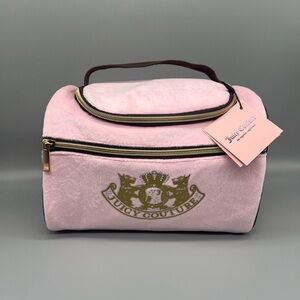 Juicy couture pink velour cosmetics bag